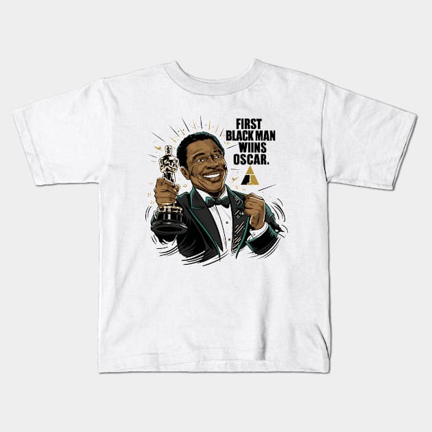 First Black Man wins Oscar Louis Gossett Kids T-Shirt by thestaroflove